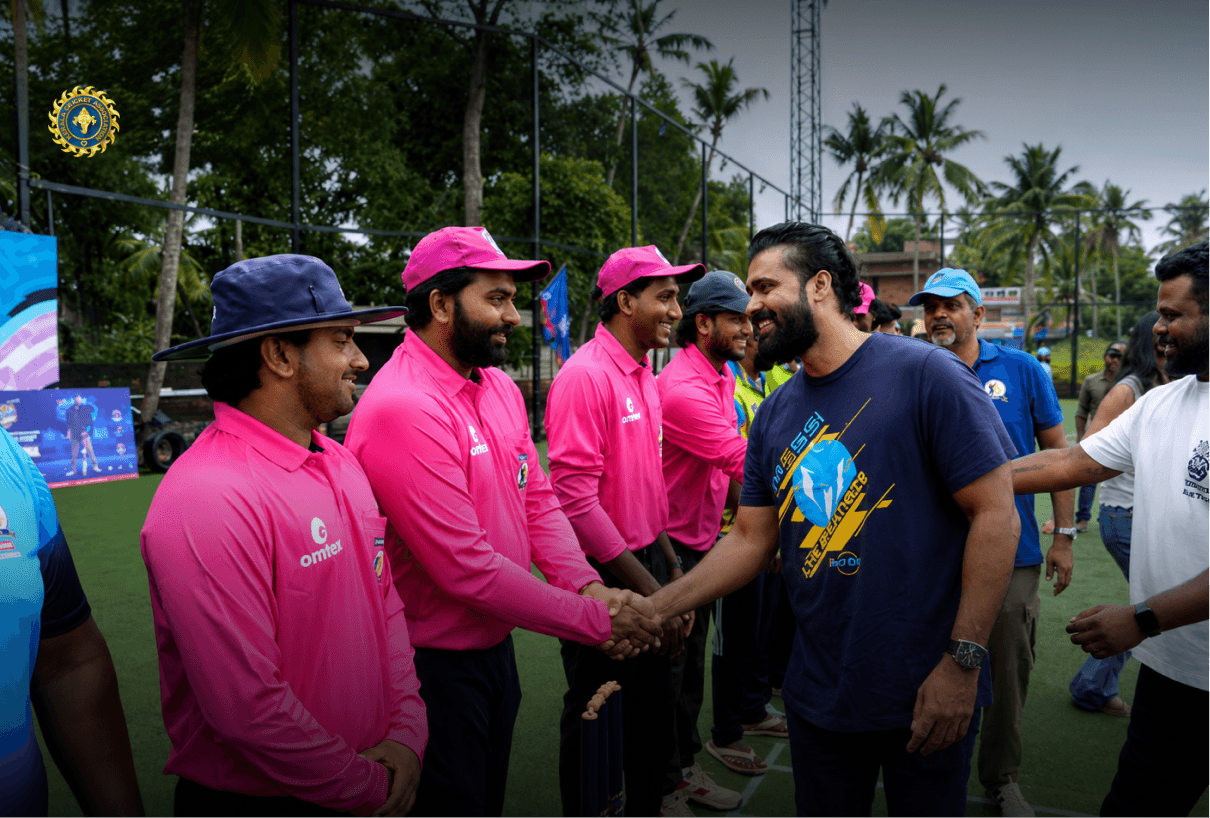 Sharing laughs on the pitch with stars