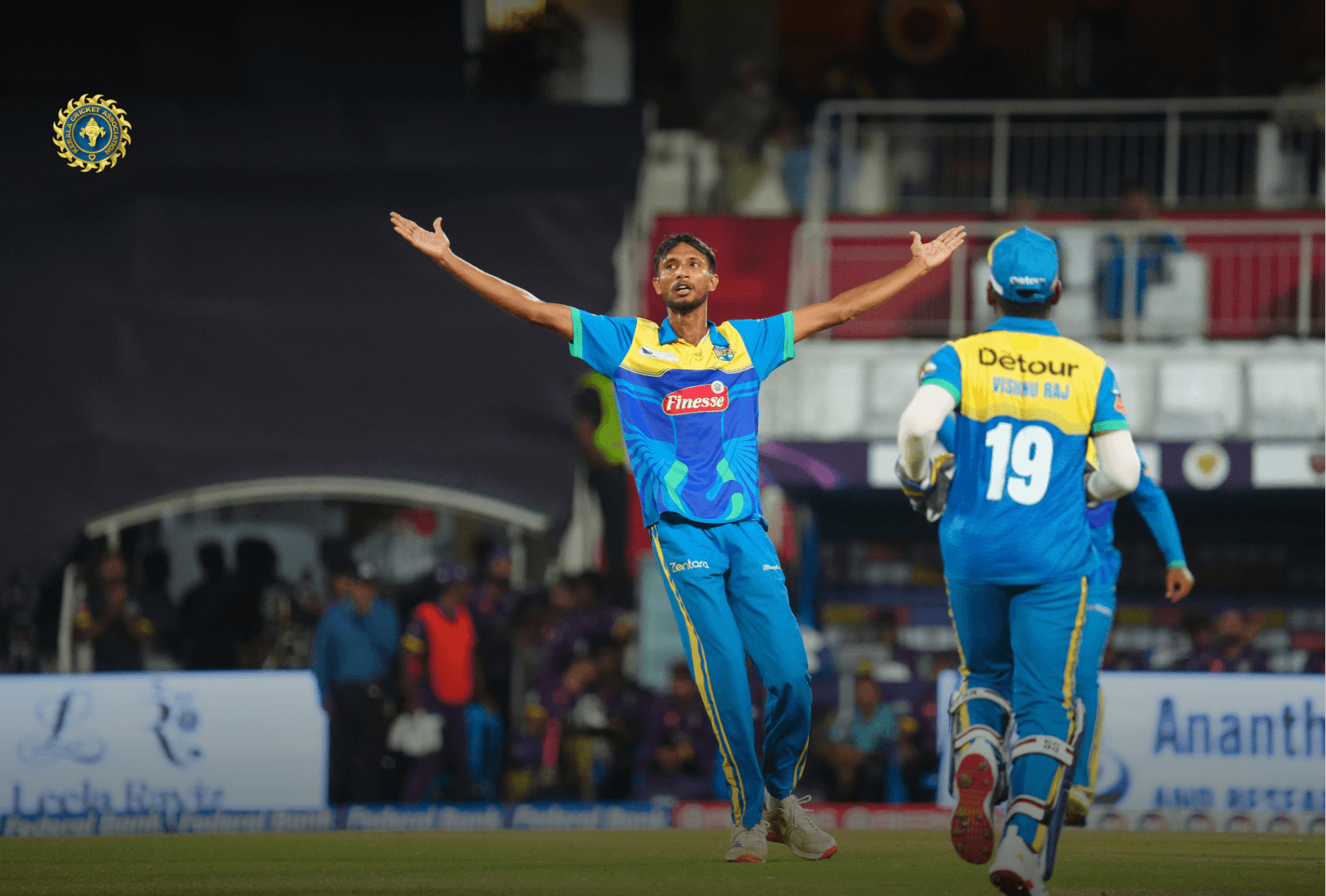 Alleppey Ripples finish at #1 after beating Thrissur Titans in the last group stage game
